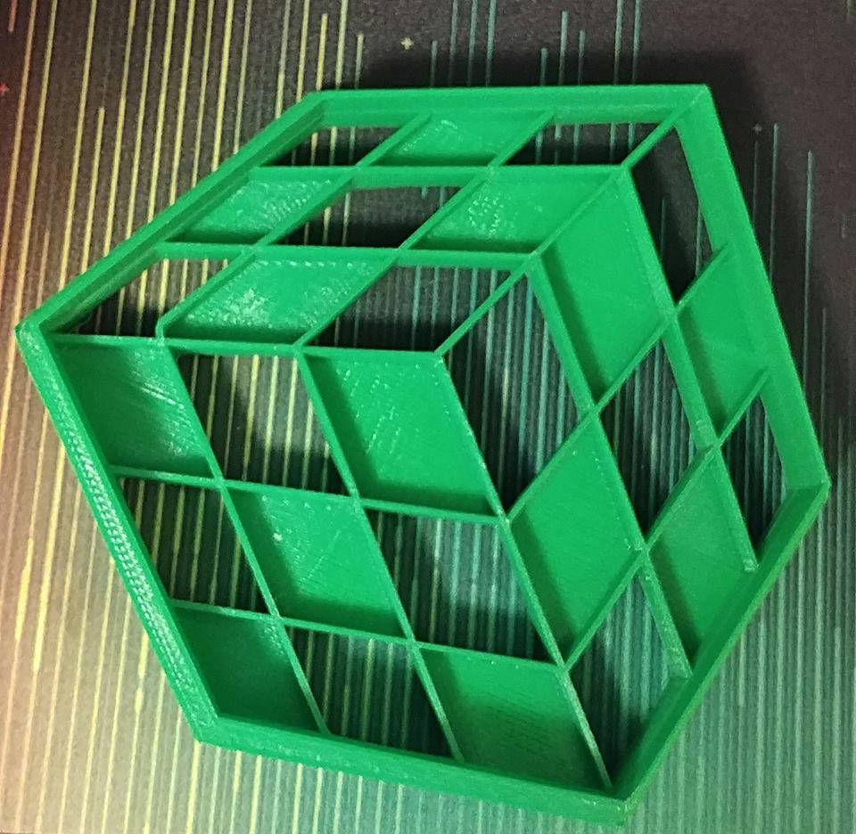 3D Printed Cookie Cutter Rubiks Cube