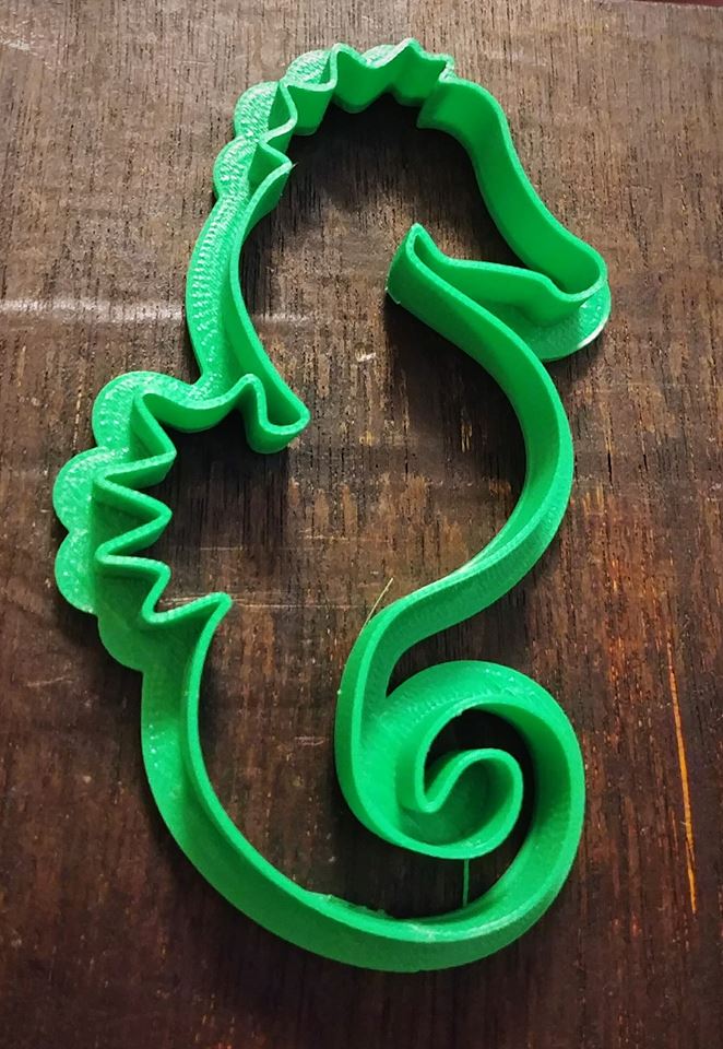 3D Printed Cookie Cutter Inspired by Seahorse