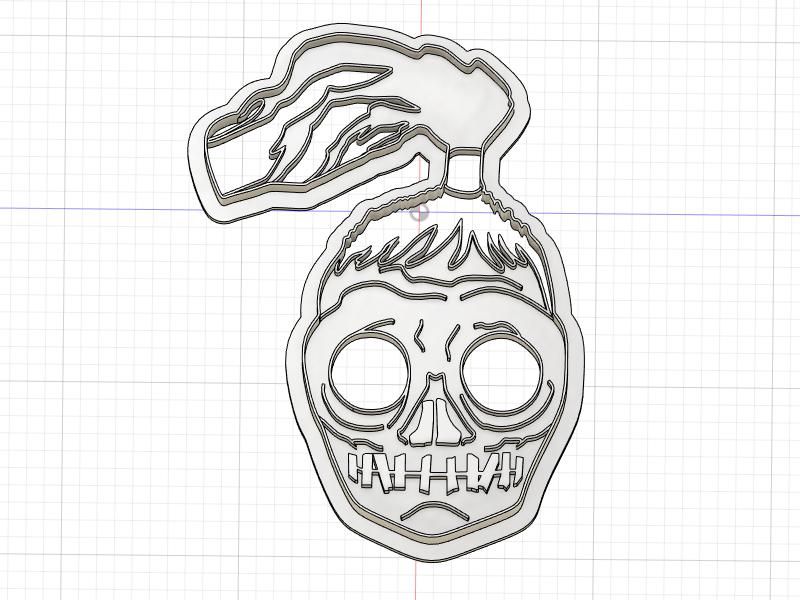 3D Printed Shrunken Head Cookie Cutter