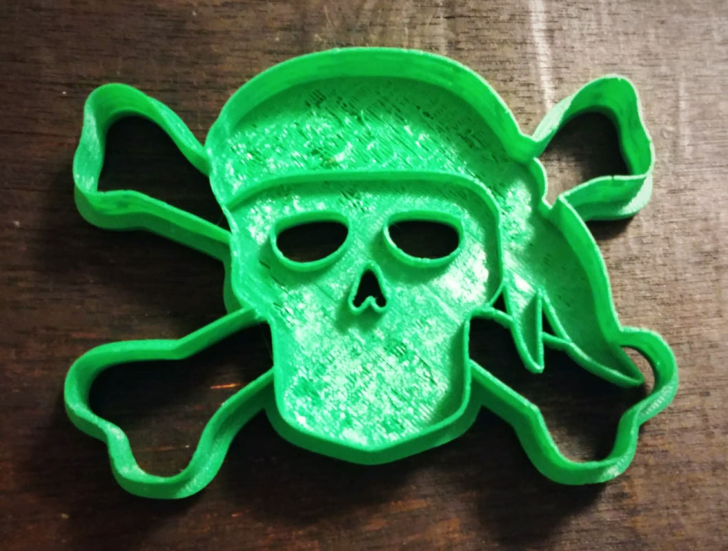 3D Printed Cookie Cutter Pirate Skull and Crossbones