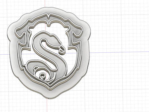 3D Printed Cookie Cutter Inspired by Slytherin House Crest