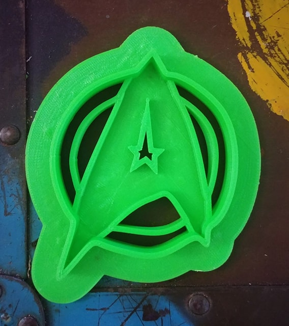 3D Printed Cookie Cutter Inspired by Star Trek Insignia Version 2