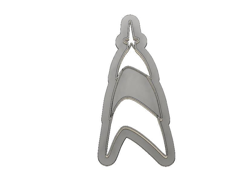3D Printed Cookie Cutter Inspired by Star Trek Starfleet Christmas Tree