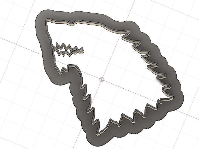 3D Printed Cookie Cutter Inspired by Game of Thrones Starks Crest