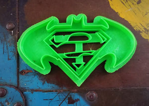 3D Printed Cookie Cutter Inspired by Batman/Superman Logo