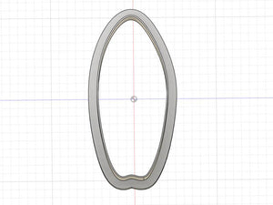 3D Printed Surfboard Outline Cookie Cutter