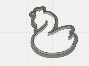 3D Printed Swan Outline Cookie Cutter