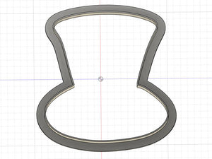 3D Printed Top Hat Outline Cookie Cutter