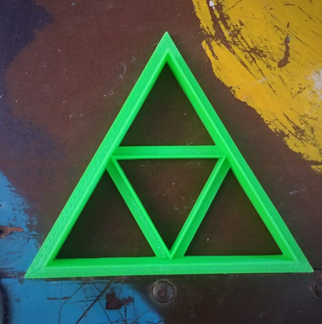 3D Printed Cookie Cutter Inspired by The Legend of Zelda Tri-Force