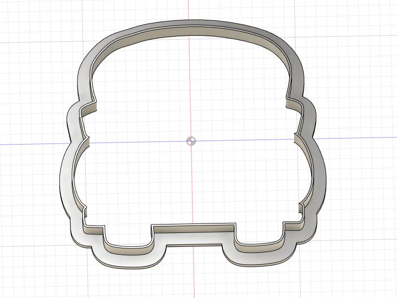 3D Printed Truck  Outline Cookie Cutter