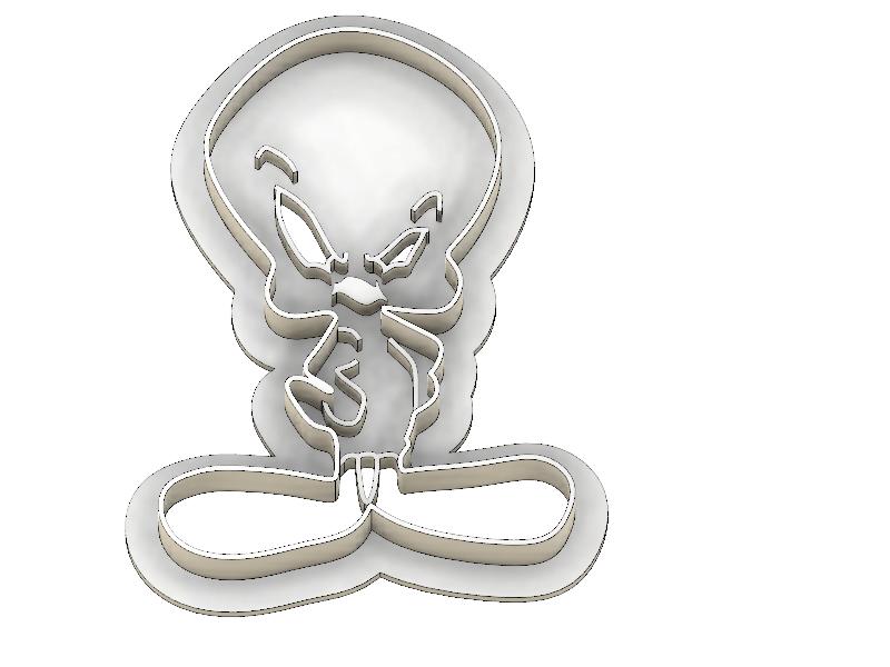 3D Printed Cookie Cutter Inspired by Looney Toons Tweety Bird