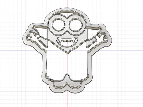 Printed Cookie Cutter Inspired by Vampire Minion