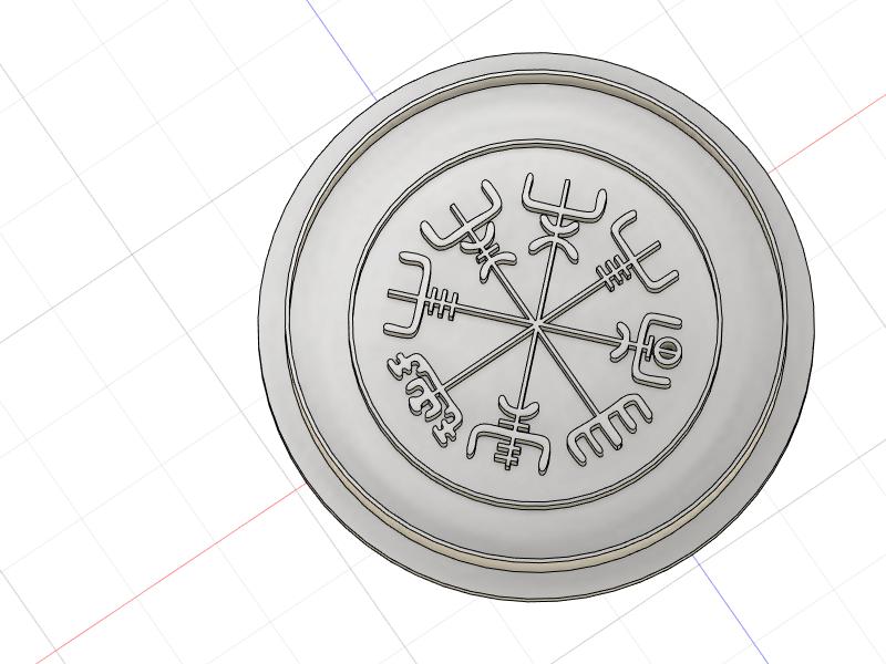 3D Printed Viking Compass Cookie Cutter