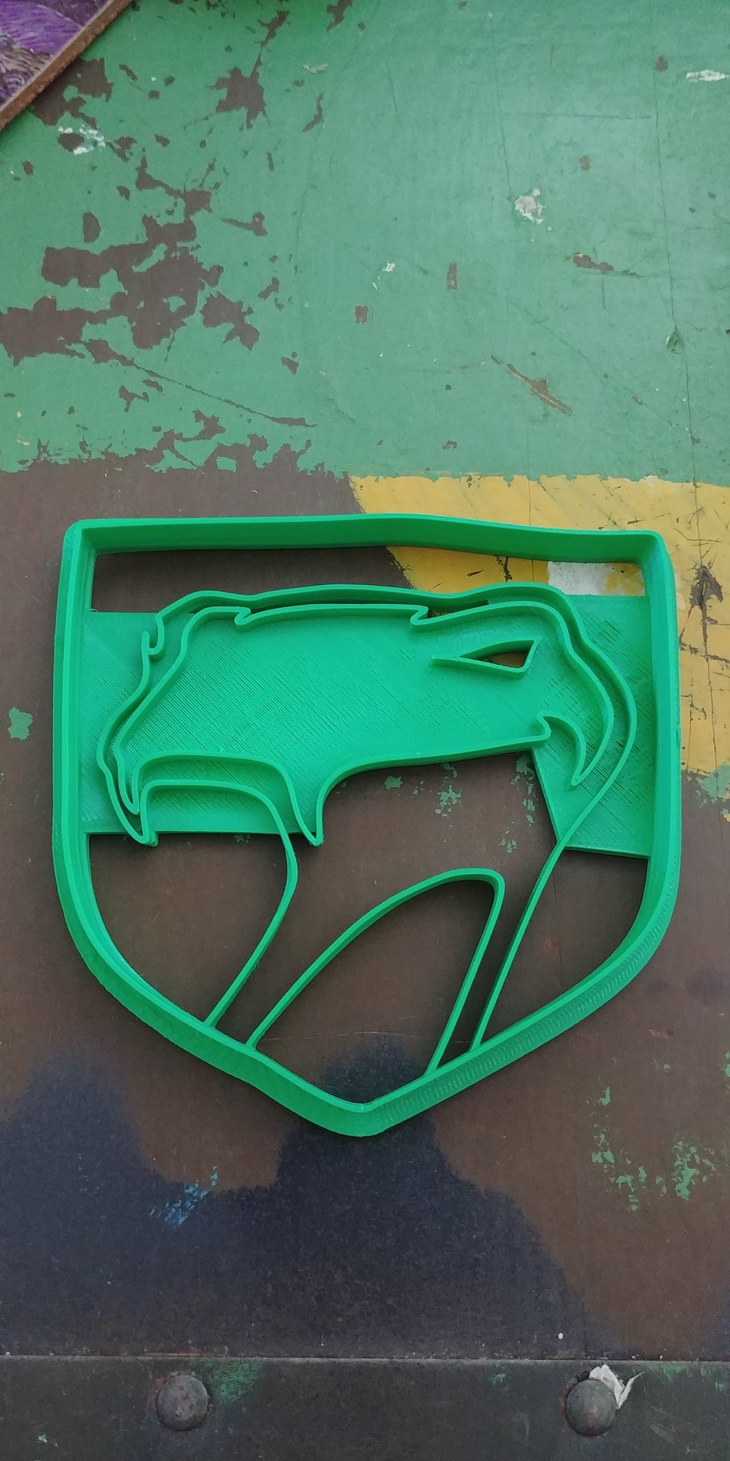 3D Printed Cookie Cutter Inspired by Dodge Viper Sneaky Pete Emblem