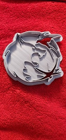 3D Printed Cookie Cutter Inspired by The Witcher TV Symbol