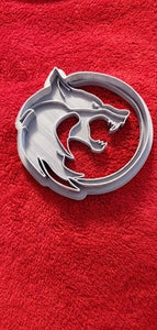3D Printed Cookie Cutter Inspired by The Witcher wolf symbol