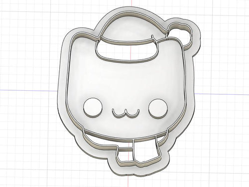 Printed Christmas Cat Cookie Cutter