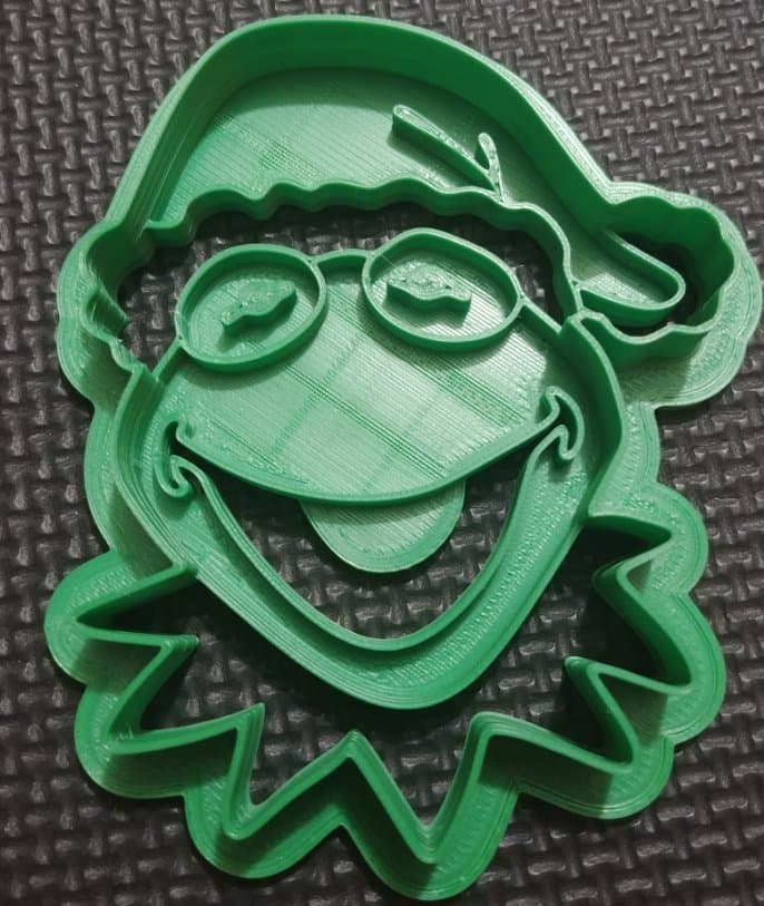 3D Printed Cookie Cutter Inspired by Christmas Kermit the Frog