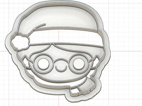3D Printed Mrs. Clause Head Cookie Cutter