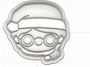 3D Printed Mrs. Clause Head Cookie Cutter