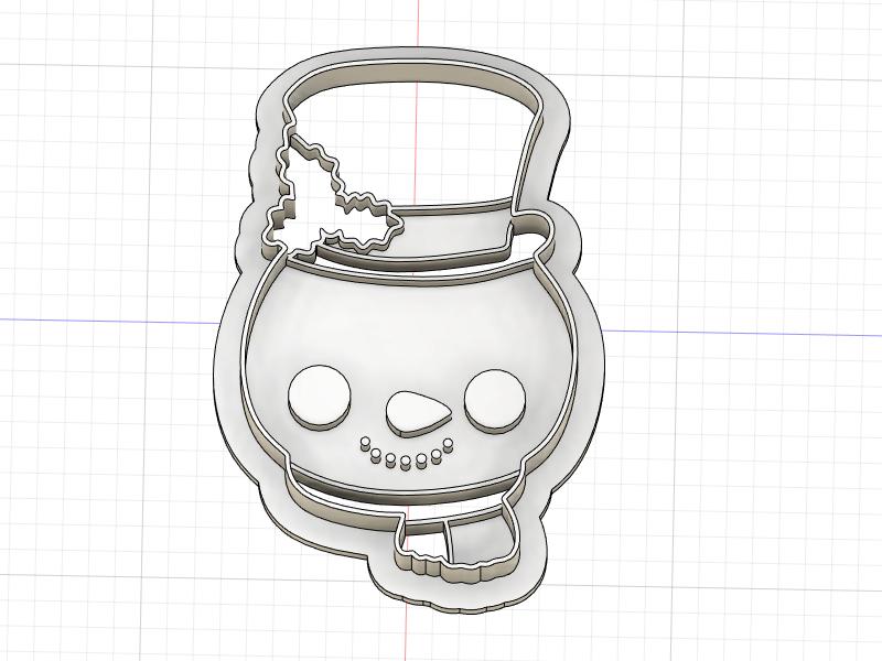 3D Printed Snowman Cookie Cutter