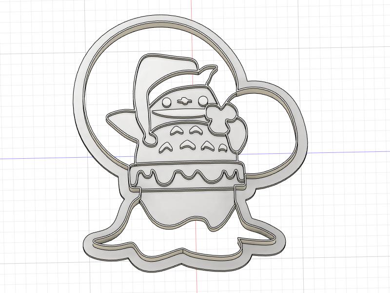 Printed Cookie Cutter Inspired by Studio Ghibli Christmas Totoro