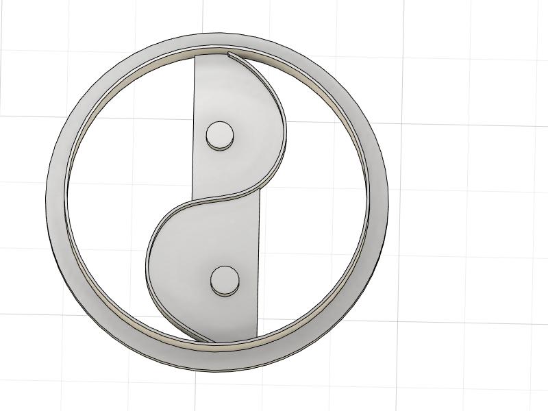 3D Printed Yin Yang Cookie Cutter