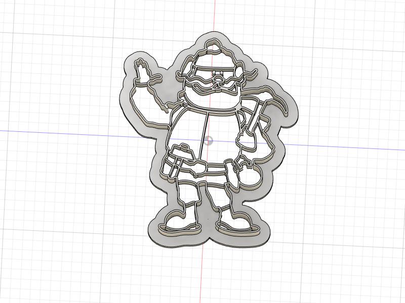 3D Printed Cookie Cutter Inspired by Rudolph the Red Nosed Reindeer's Yukon Cornelius